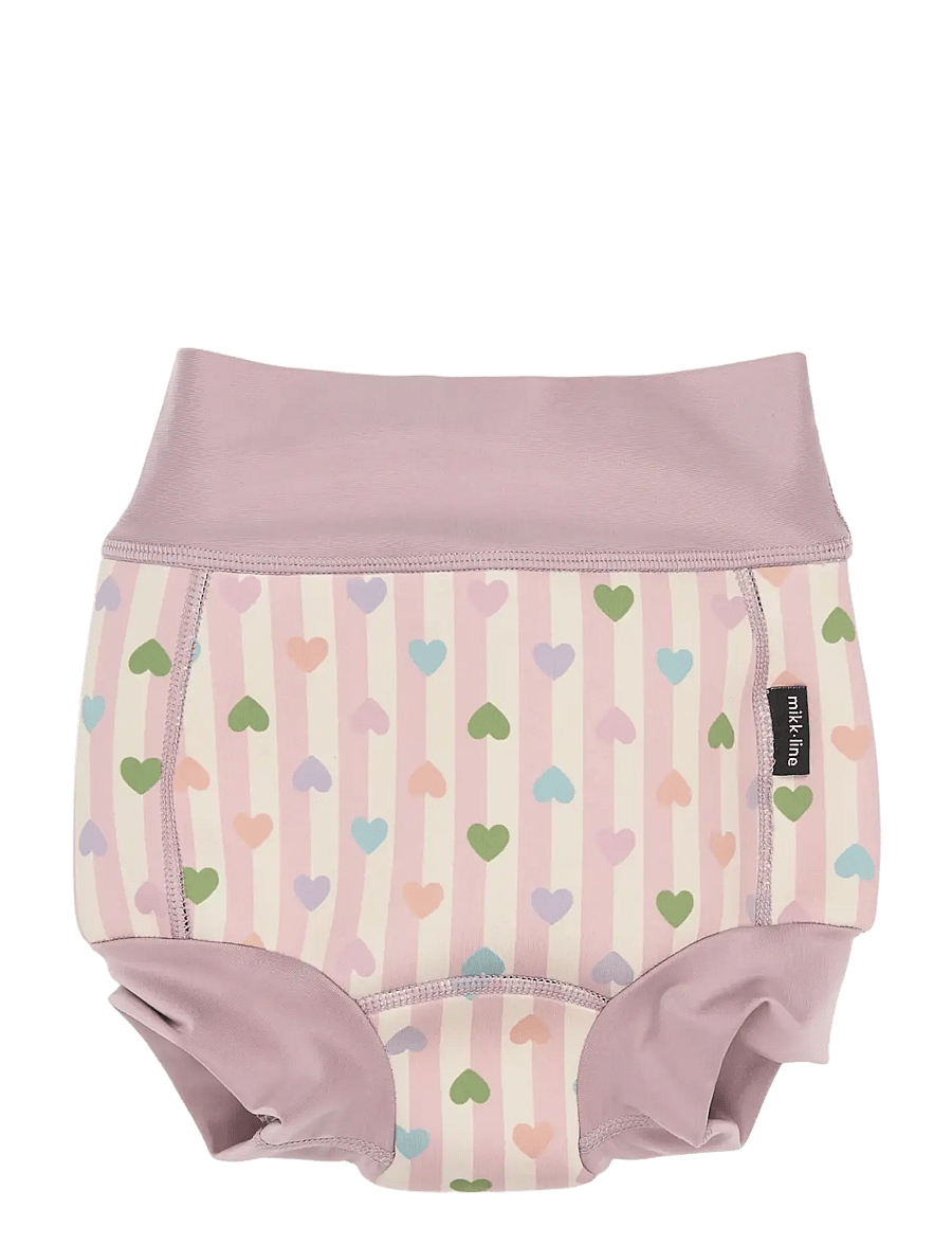mikk-line - Swim Baby Pant Frill Aop - schwimmwindeln - heart aop - 1