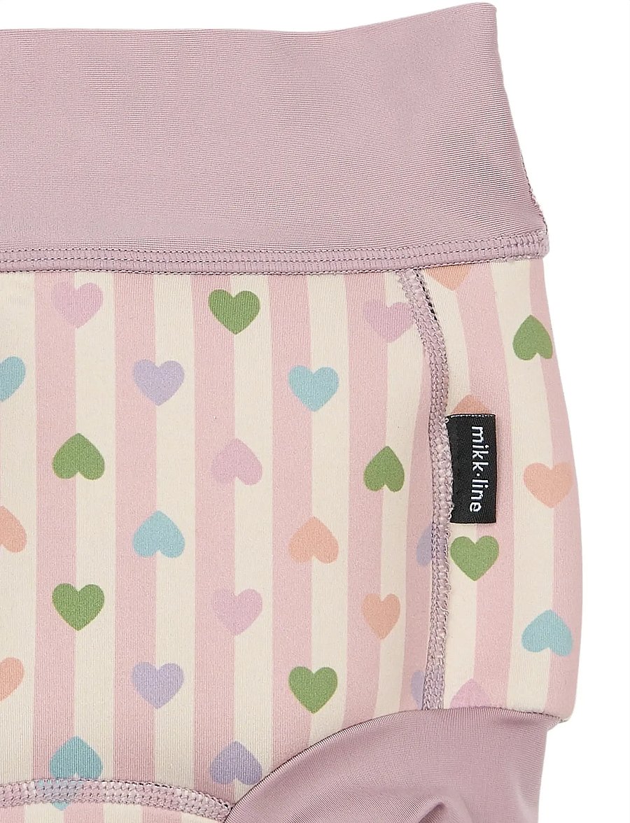 mikk-line - Swim Baby Pant Frill Aop - schwimmwindeln - heart aop - 4