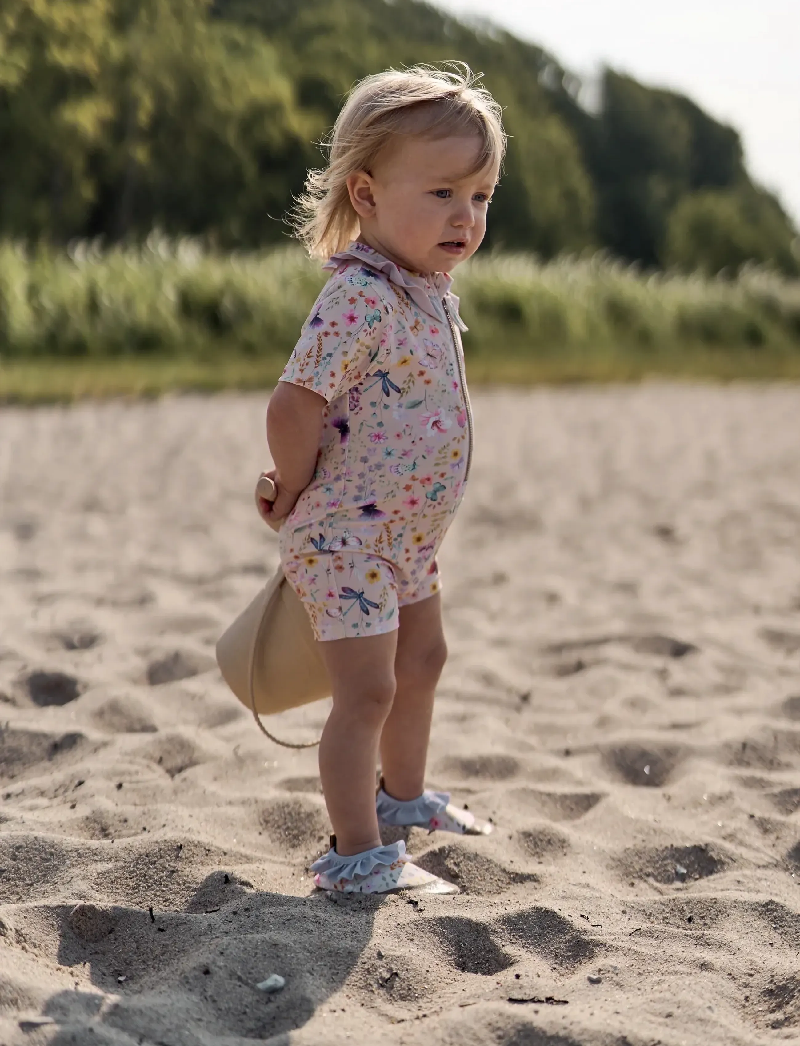 mikk-line Swim Suit UV Frill Aop - UV clothing - BUTTERFLY AOP / multi