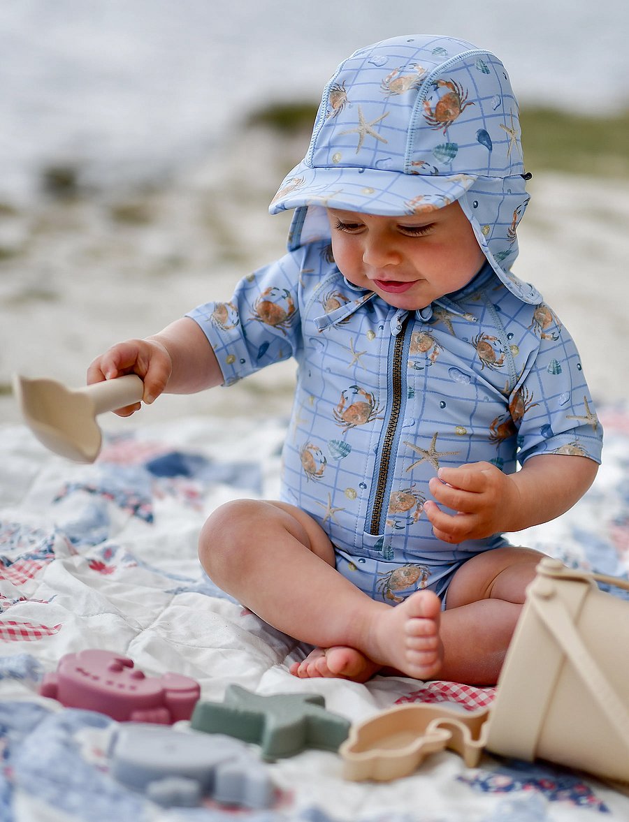 mikk-line - Swim Suit UV Aop - uv-bekleidung - faded denim - 0