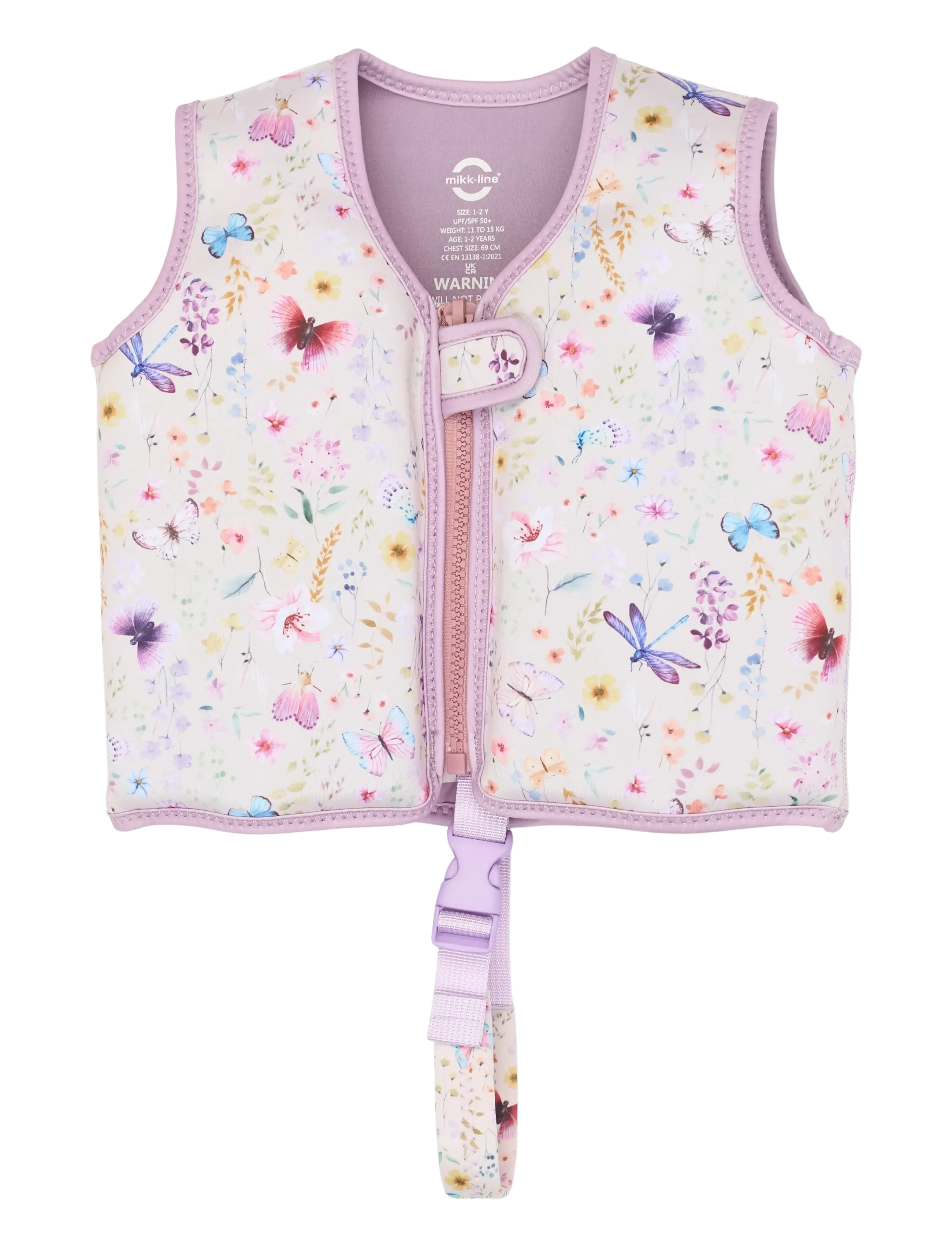 mikk-line Swim Vest Aop - App deal - BUTTERFLY AOP / purple