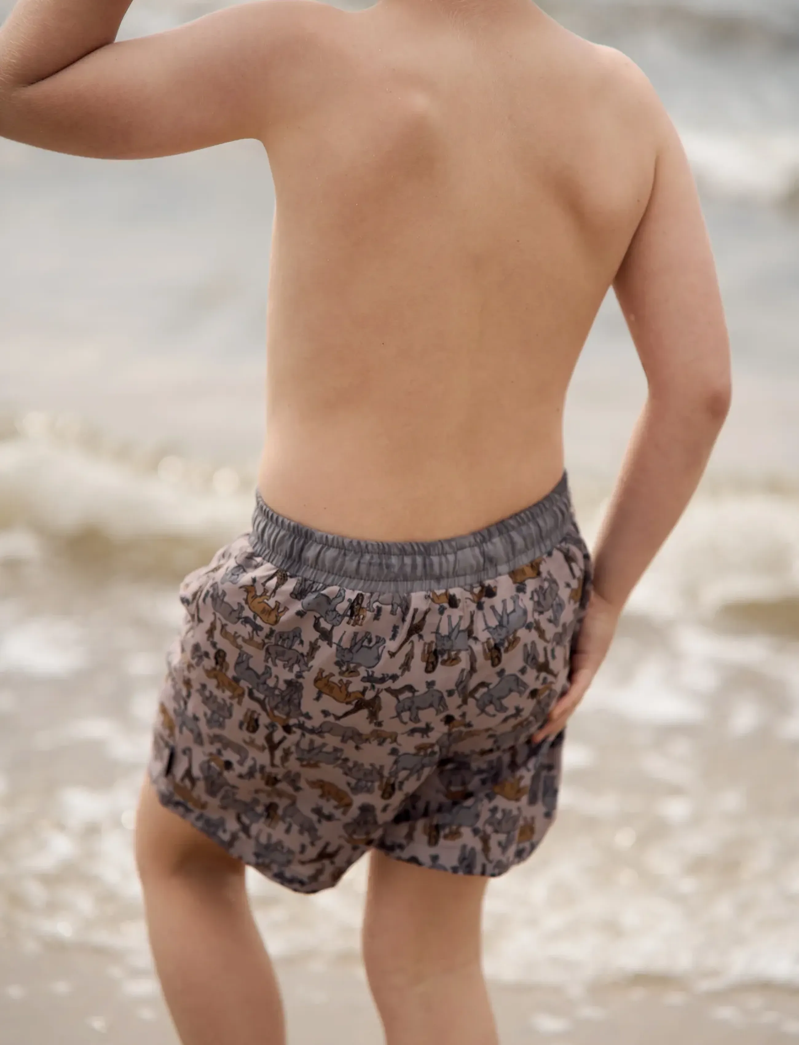 mikk-line Swim Shorts Aop, 86/92 cm, Bademode, Mehrfarbig/gemustert - Swimshorts, Kinder