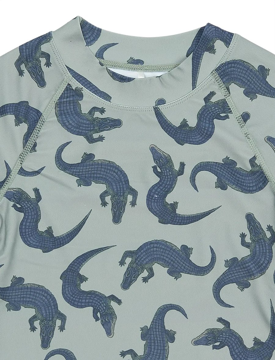 mikk-line - Swim Shirt UV Aop, GRS - bade-oberteile - croco aop - 2