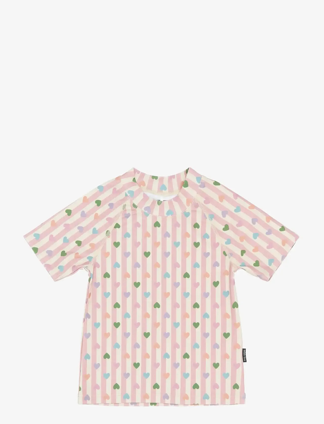 mikk-line - Swim Shirt UV Aop, GRS - badeoverdele - heart aop - 0