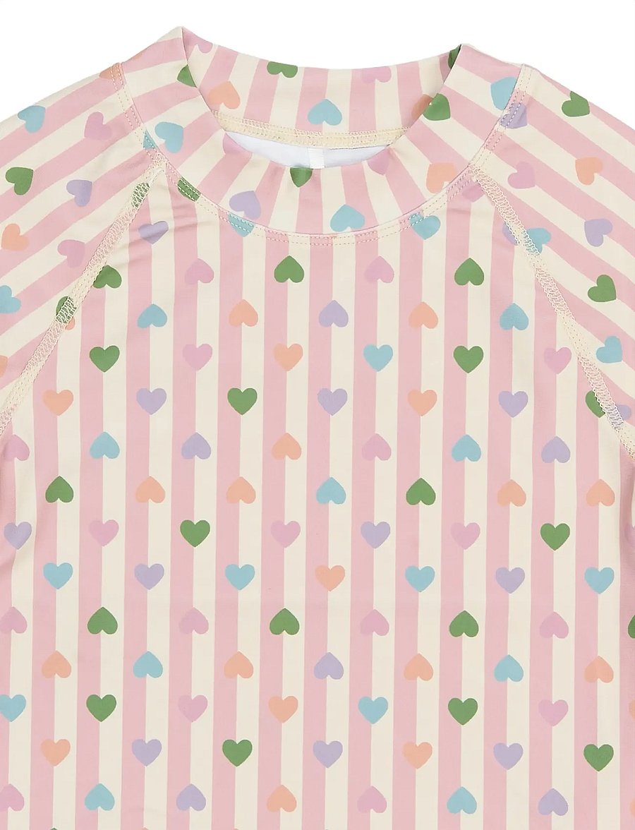 mikk-line - Swim Shirt UV Aop, GRS - bade-oberteile - heart aop - 2