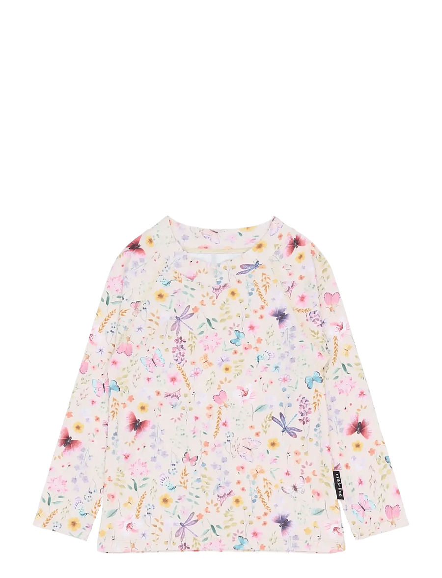 mikk-line - Swim Shirt UV Aop, GRS - badtoppar - butterfly aop - 2