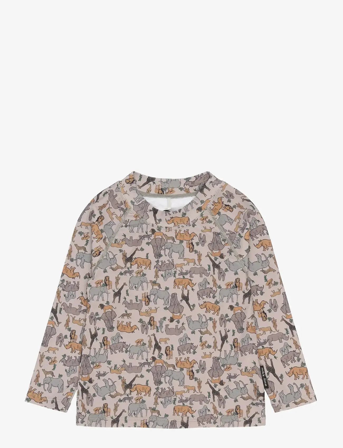 mikk-line - Swim Shirt UV Aop, GRS - badeoverdele - zoo aop - 1