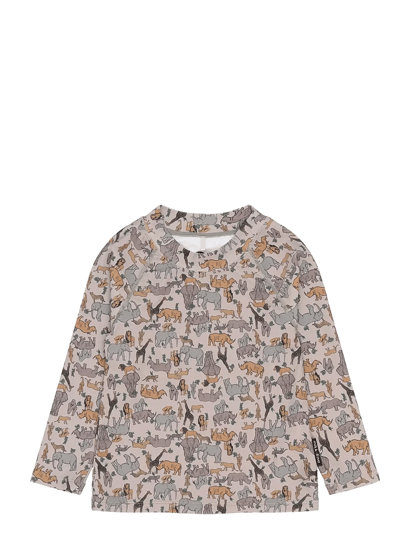 mikk-line - Swim Shirt UV Aop, GRS - badeoverdele - zoo aop - 1