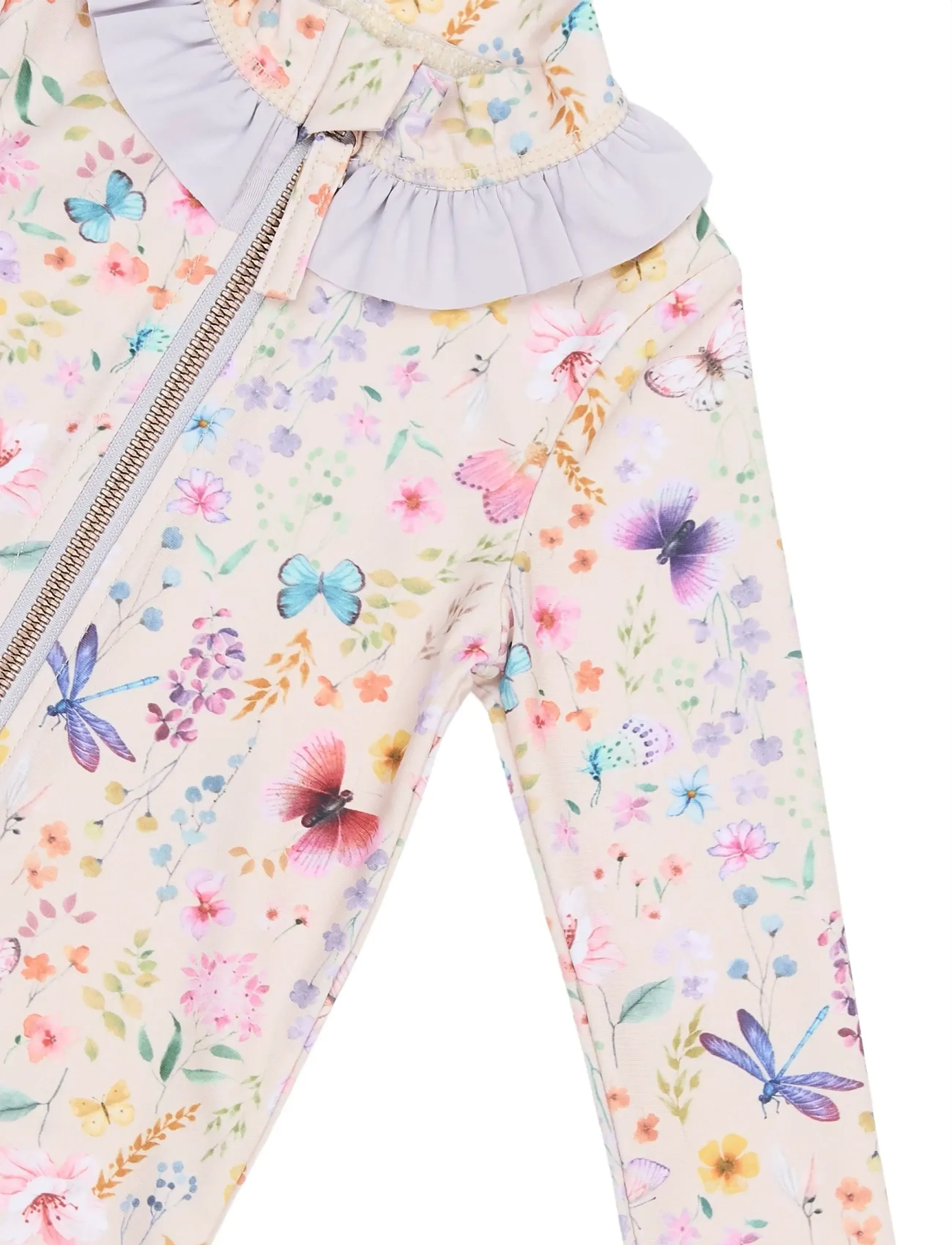 mikk-line - Swim Suit LS UV Frill Aop, GRS - uv-kaitsega riided - butterfly aop - 5