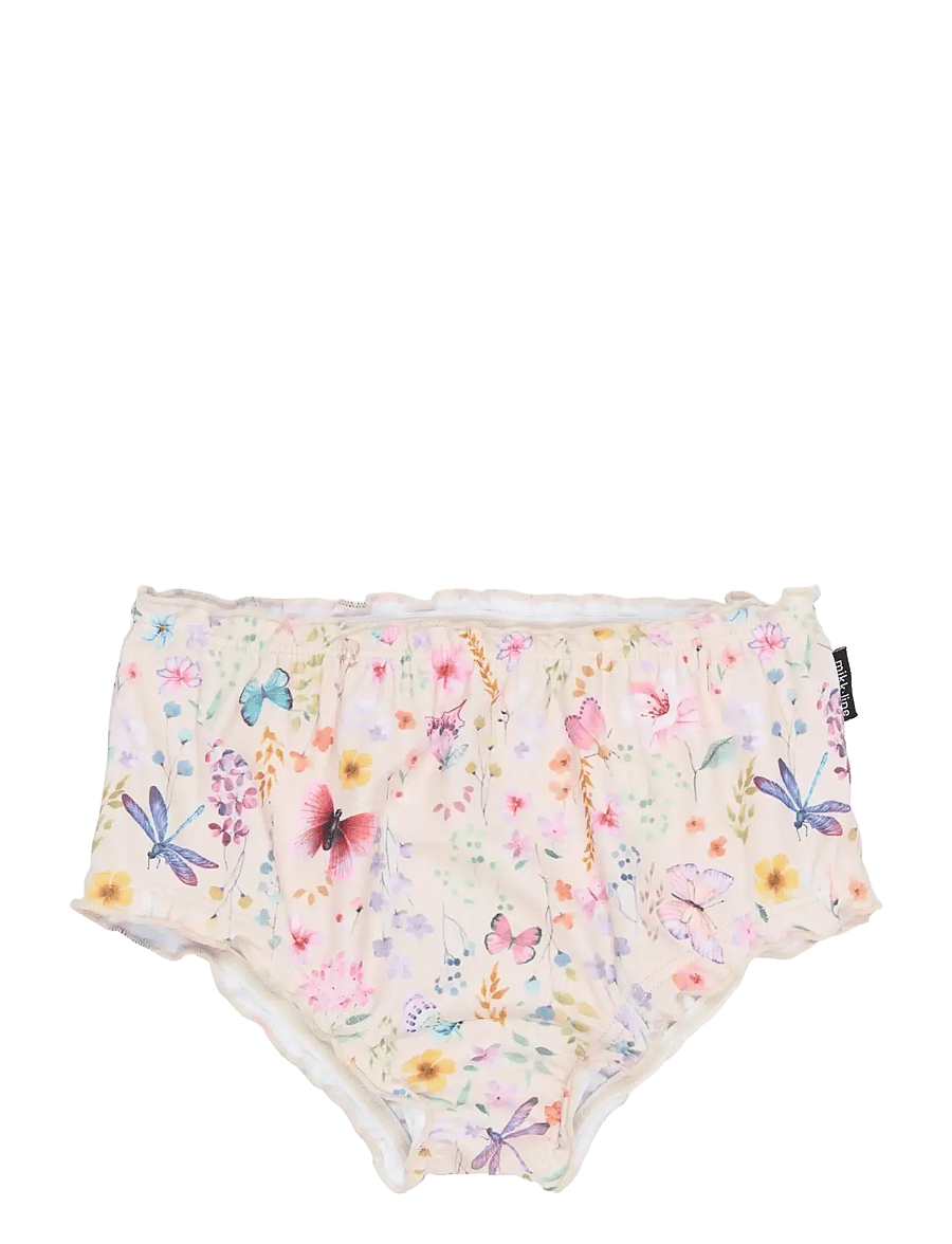 mikk-line - Swim Pant UV frill AOP, GRS - uv-kläder - butterfly aop - 0