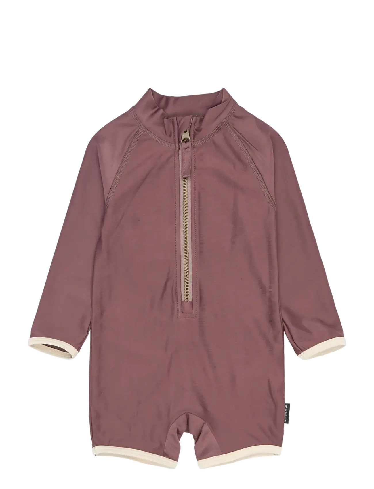 mikk-line Swim Suit LS UV Basic, GRS - mikk-line - TWILIGHT MAUVE / brown