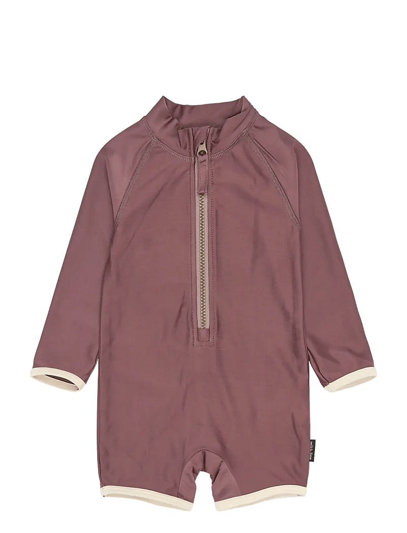 mikk-line - Swim Suit LS UV Basic, GRS - uv-tøj - twilight mauve - 0