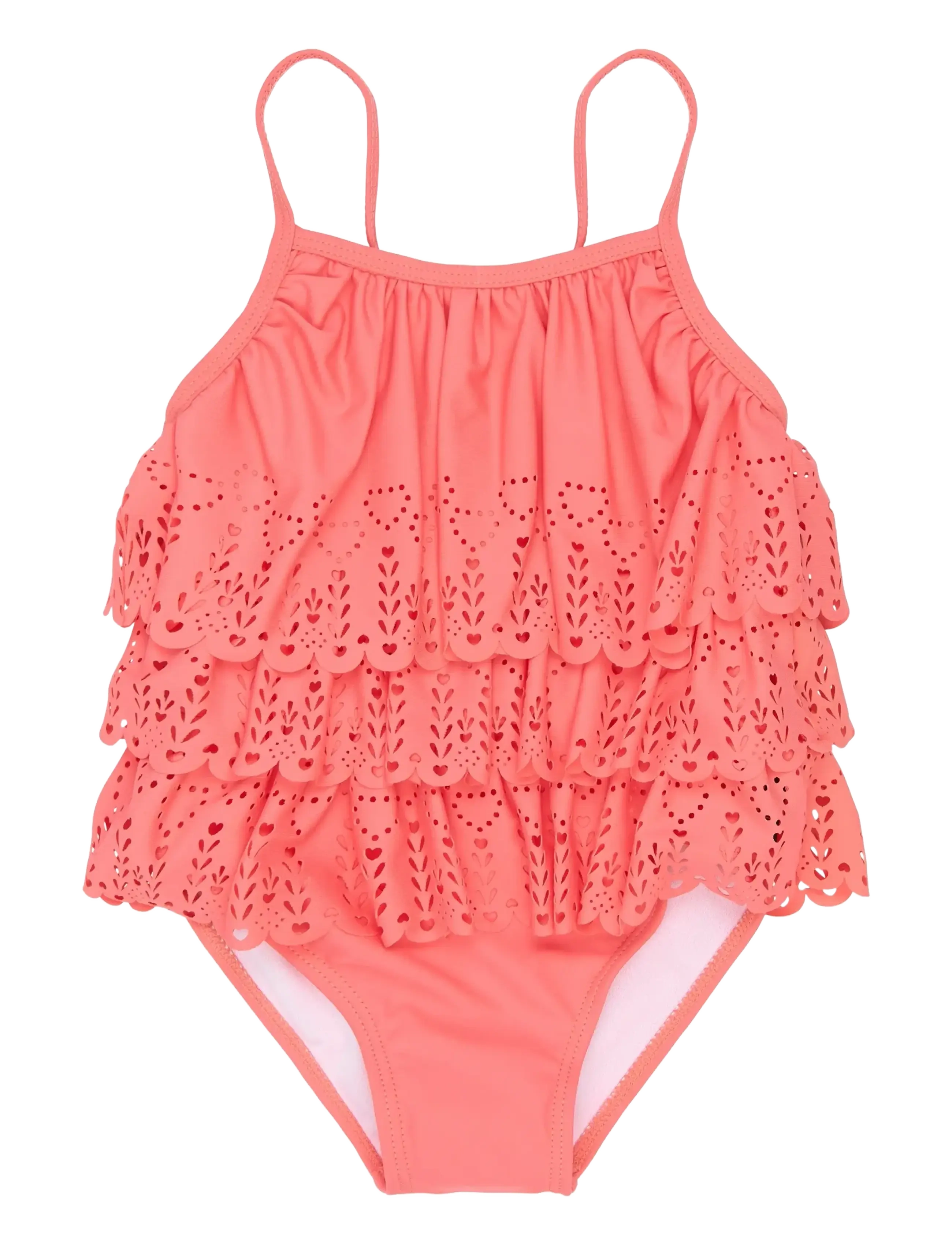 mikk-line Swim Suit UV Frill - Kids 98-134 - SUGAR CORAL / coral