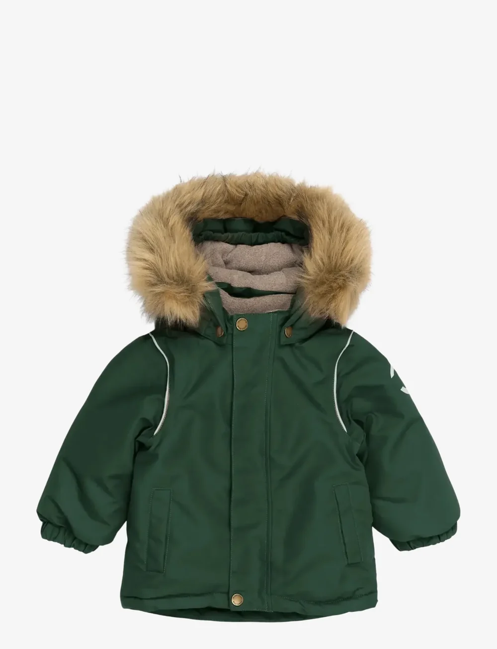 mikk-line - Winter Jacket Solid with Fake Fur - daunen- und steppjacken - darkest sprouse - 0