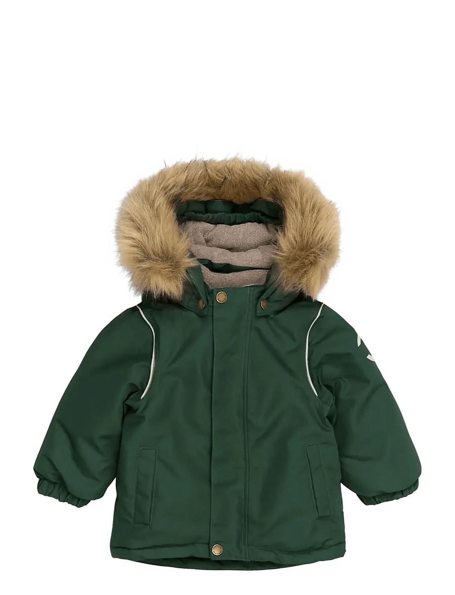 mikk-line - Winter Jacket Solid with Fake Fur - dunjackor & fodrade jackor - darkest sprouse - 0