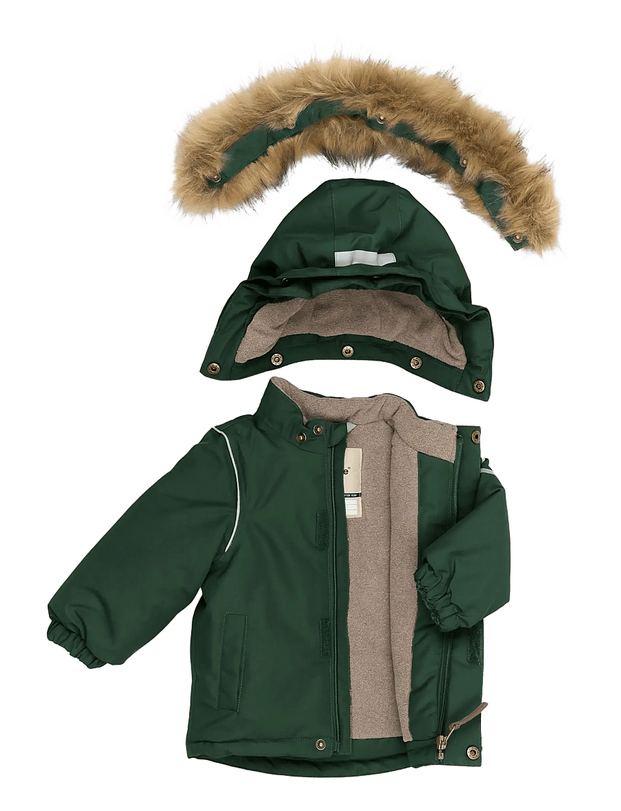 mikk-line - Winter Jacket Solid with Fake Fur - dunjackor & fodrade jackor - darkest sprouse - 2