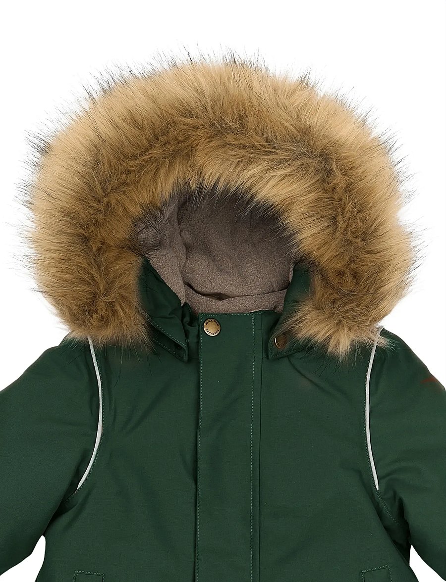 mikk-line - Winter Jacket Solid with Fake Fur - dunjackor & fodrade jackor - darkest sprouse - 3