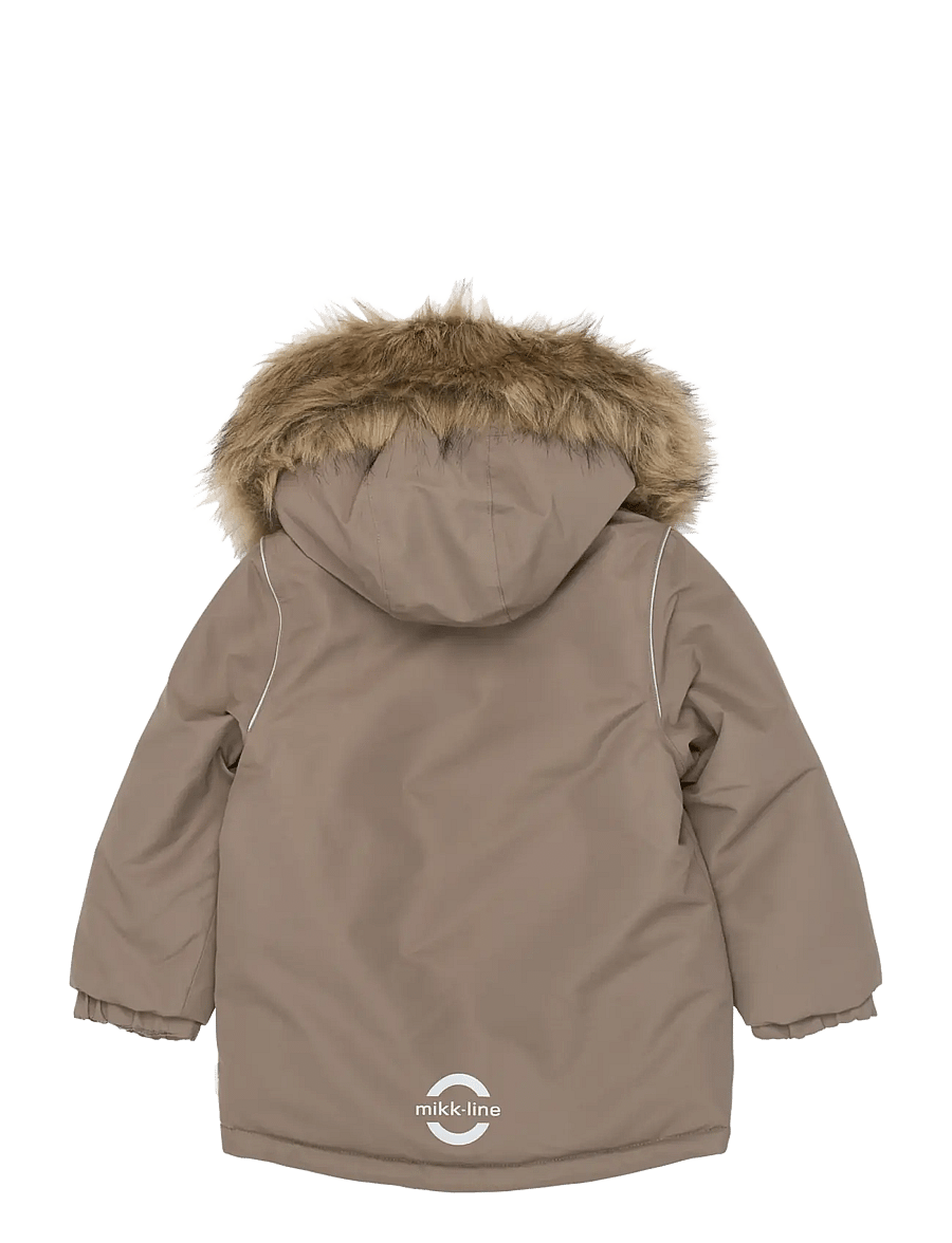 mikk-line - Winter Jacket Solid with Fake Fur - daunen- und steppjacken - falcon - 1