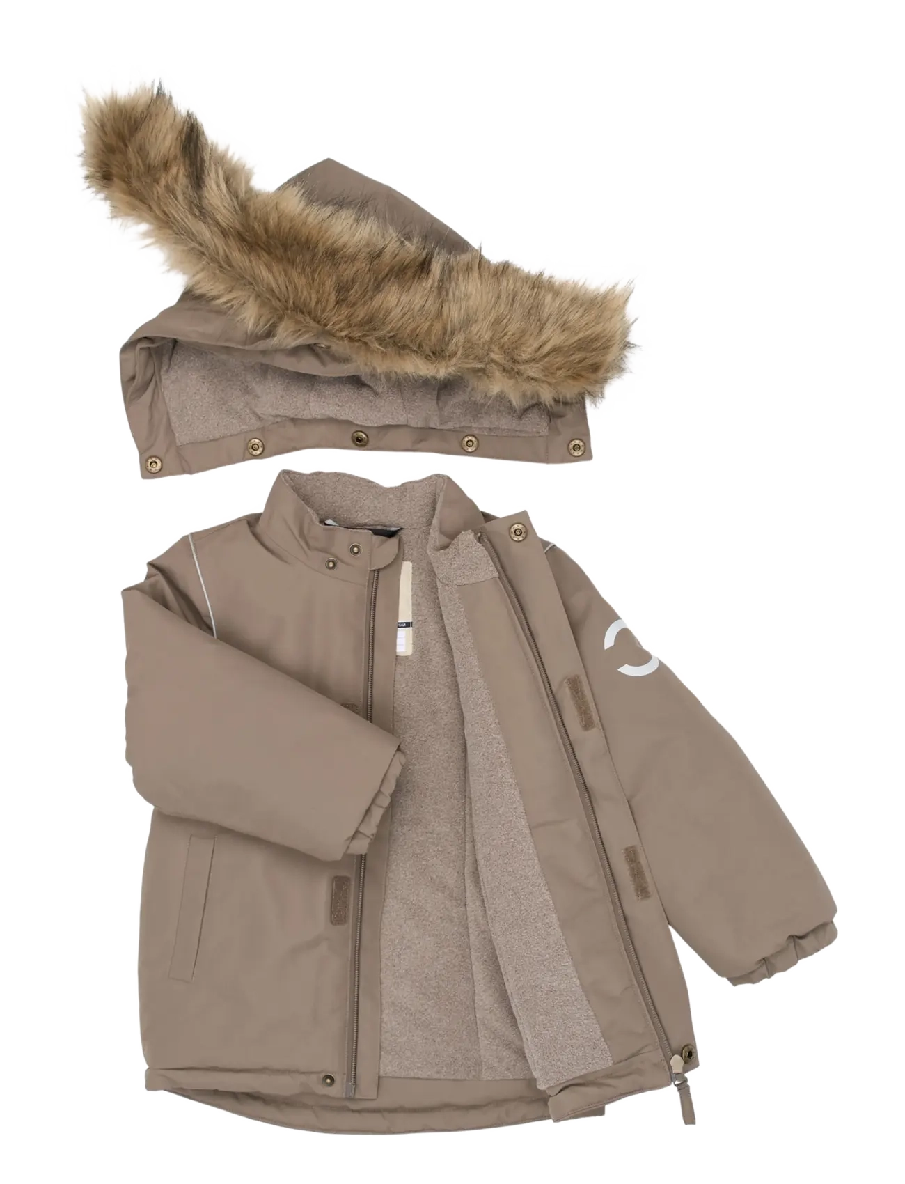 mikk-line - Winter Jacket Solid with Fake Fur - soojad ja polsterdatud - falcon - 2