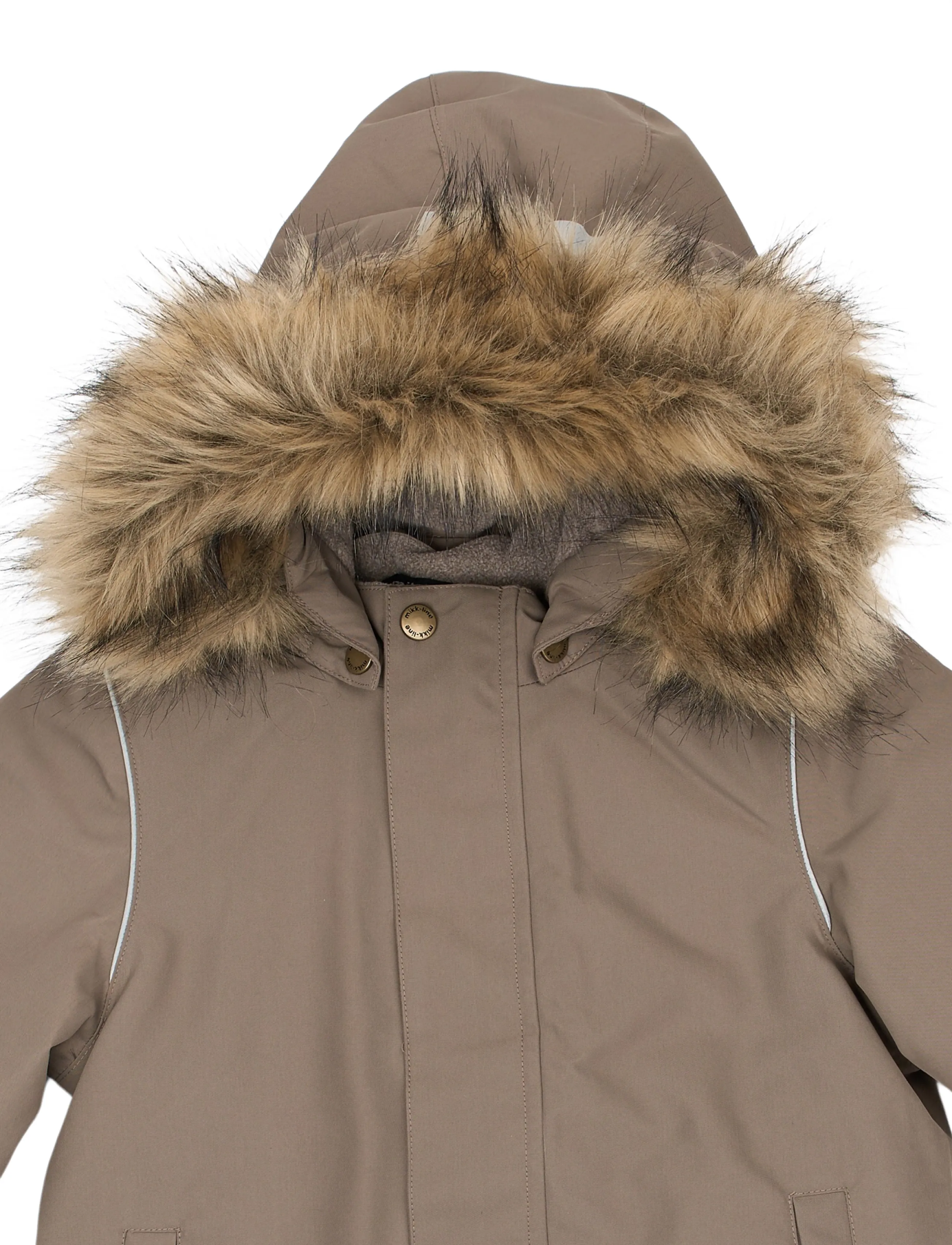 mikk-line - Winter Jacket Solid with Fake Fur - soojad ja polsterdatud - falcon - 3