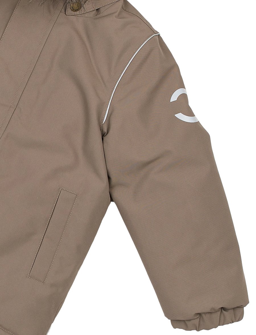mikk-line - Winter Jacket Solid with Fake Fur - daunen- und steppjacken - falcon - 4