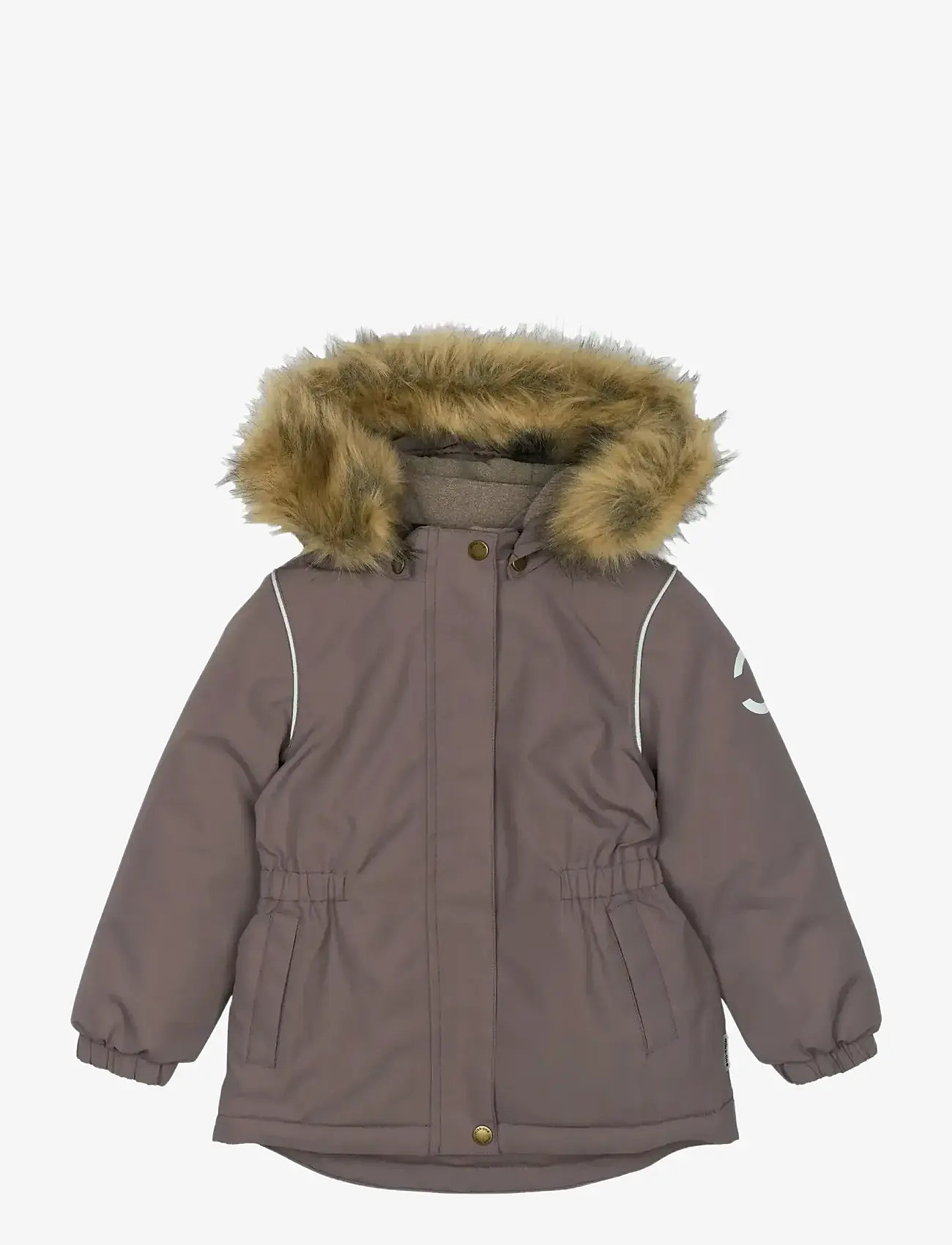 mikk-line - Winter Jacket waist Solid w. Fake F - skijakker - sparrow - 0