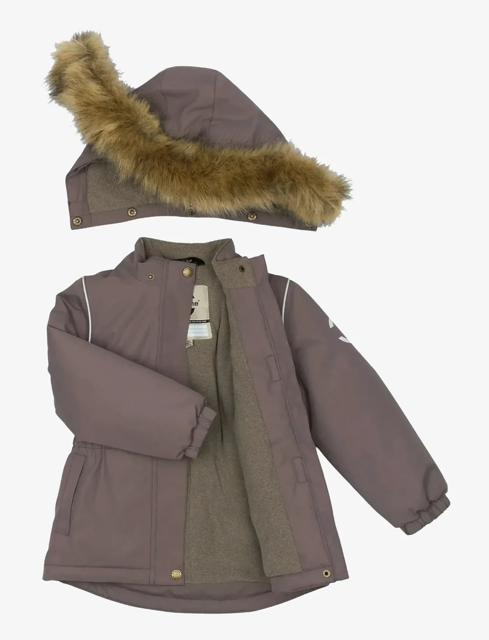 mikk-line - Winter Jacket waist Solid w. Fake F - skidjackor - sparrow - 2