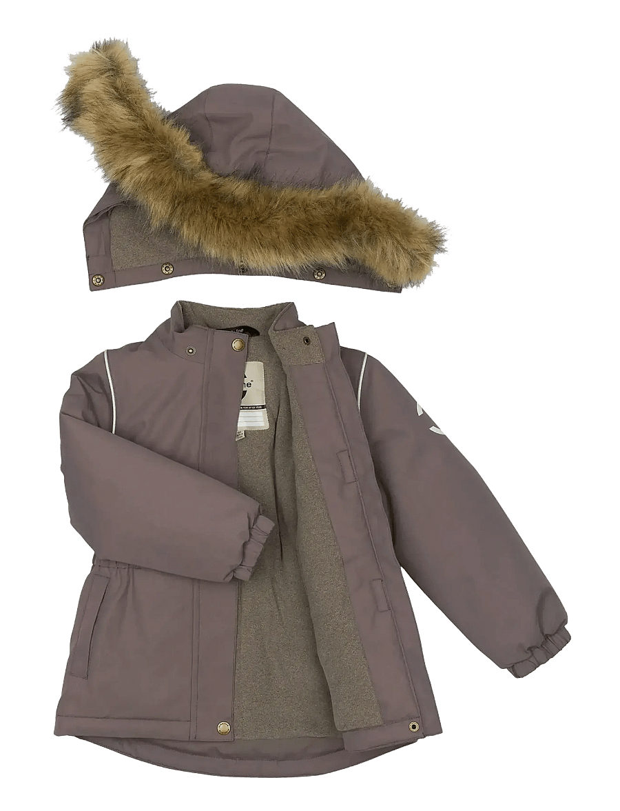 mikk-line - Winter Jacket waist Solid w. Fake F - skijacken - sparrow - 2
