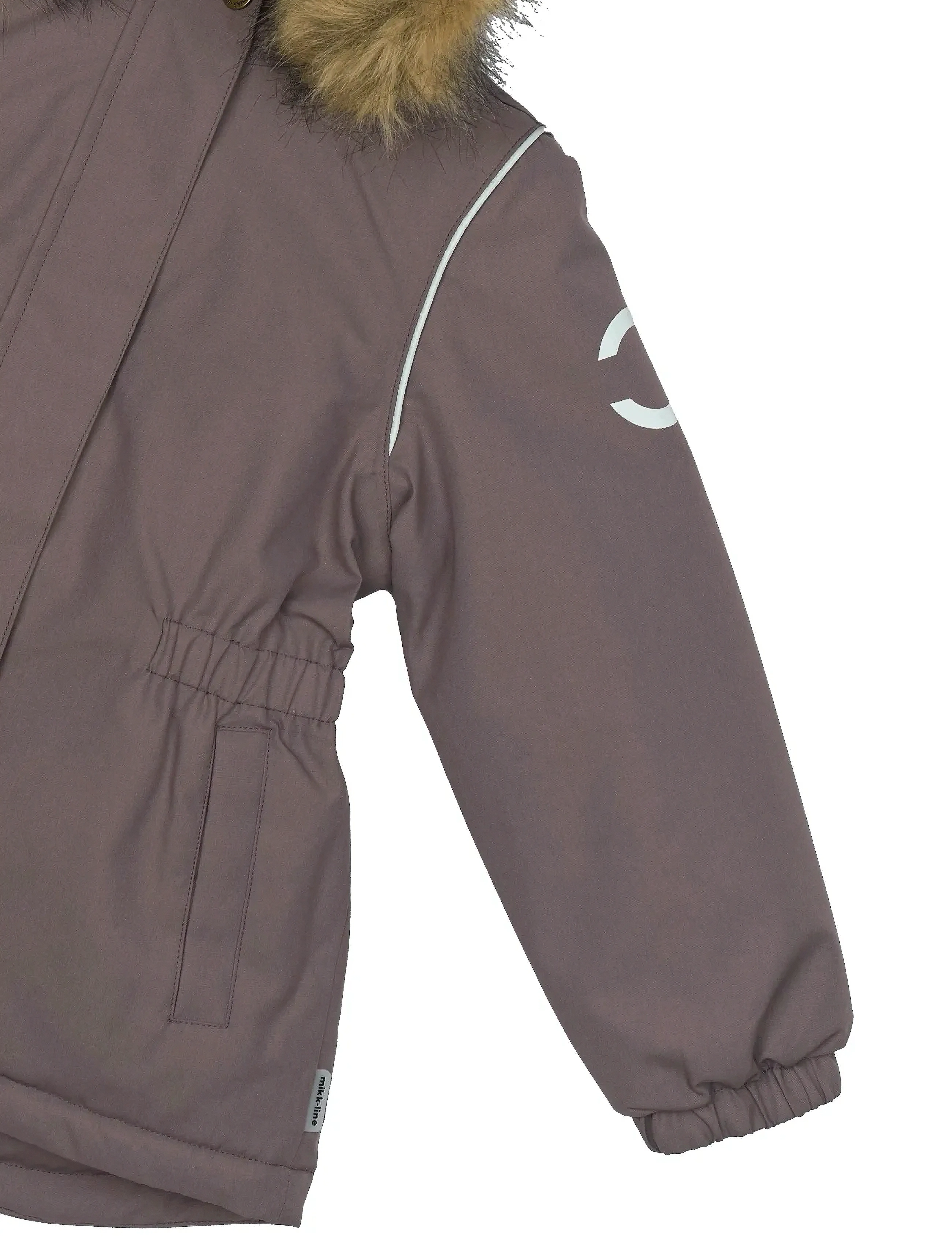 mikk-line - Winter Jacket waist Solid w. Fake F - winterjacken - sparrow - 4