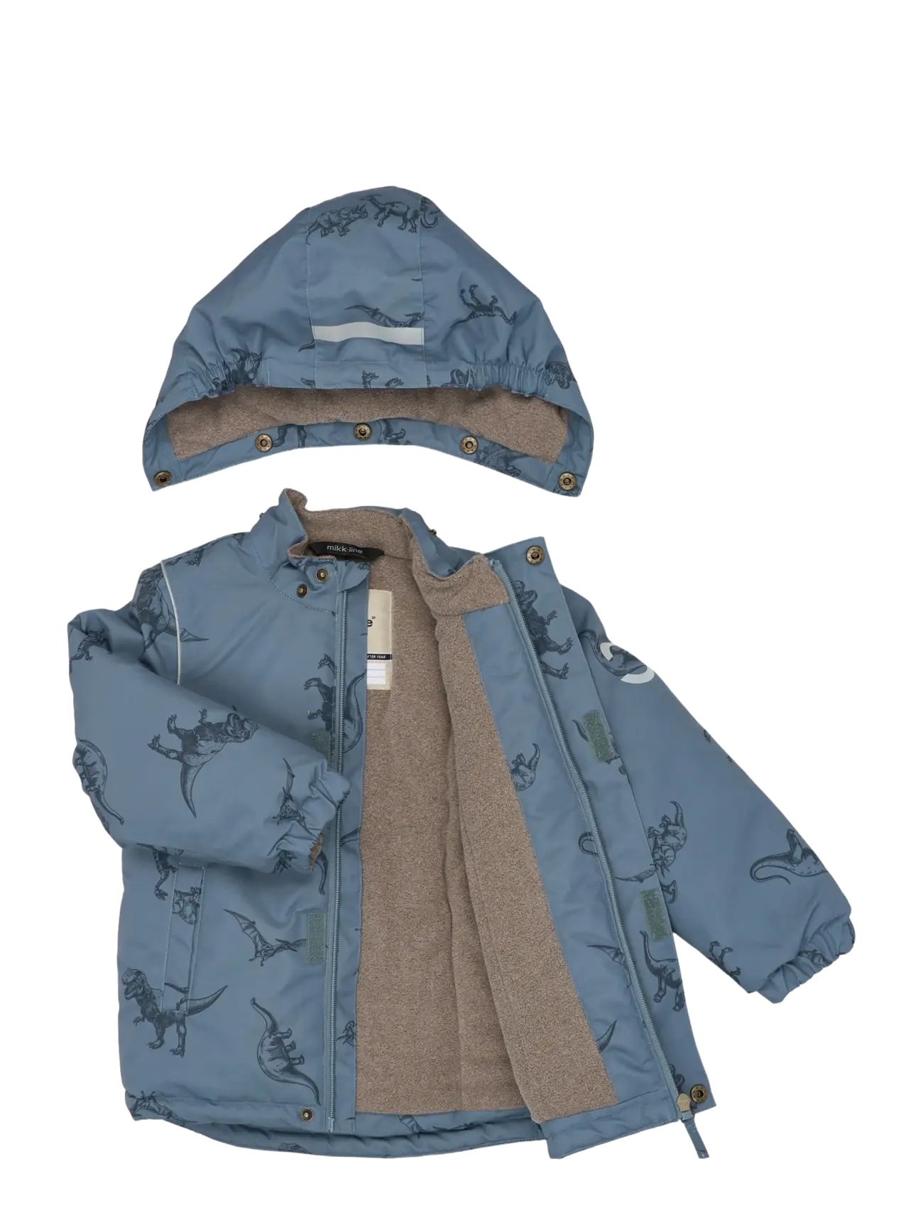 mikk-line - Winter Jacket AOP - skidjackor - dino stroke aop - 2
