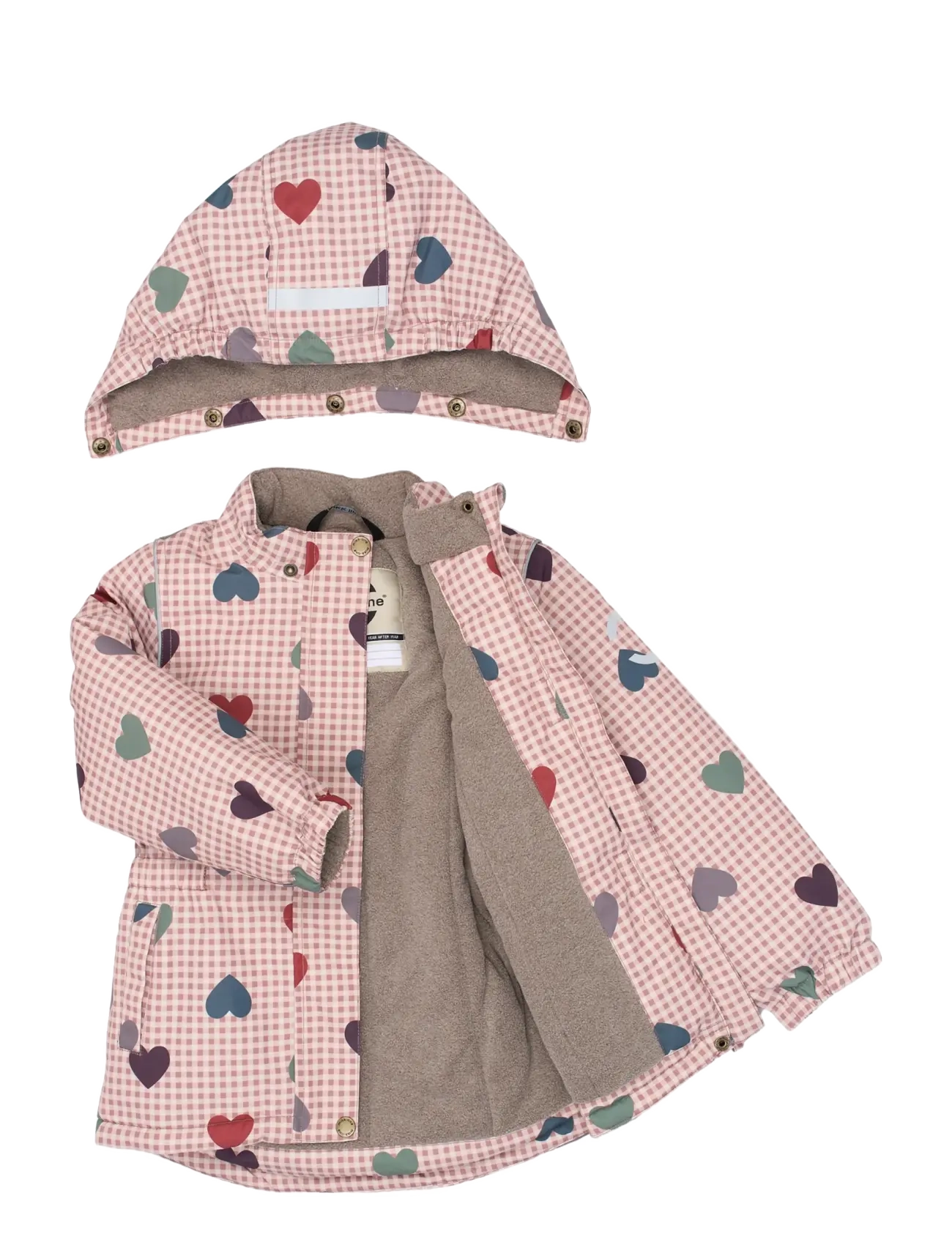 mikk-line - Winter Jacket waist AOP - skidjackor - heart aop - 2