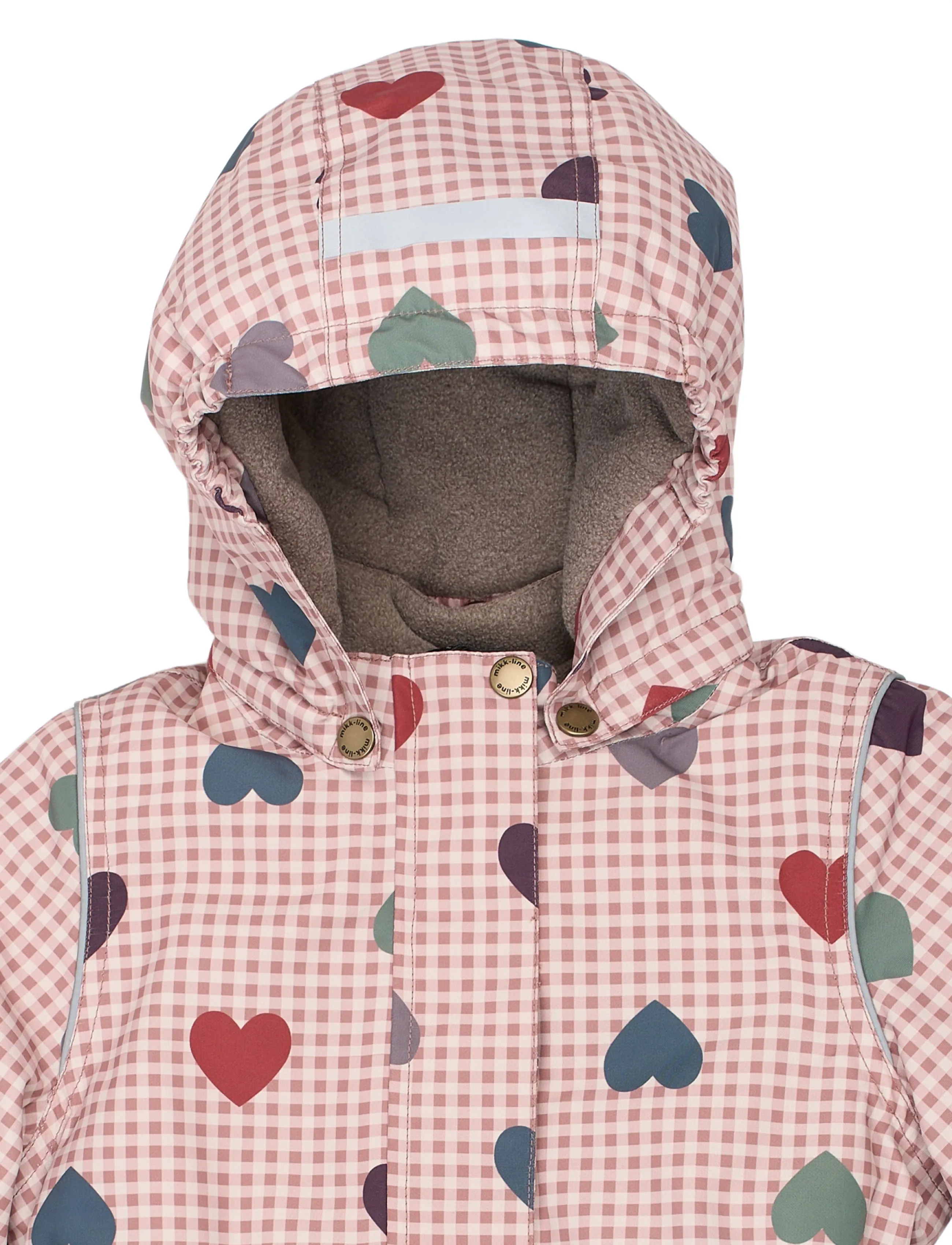mikk-line - Winter Jacket waist AOP - skidjackor - heart aop - 3