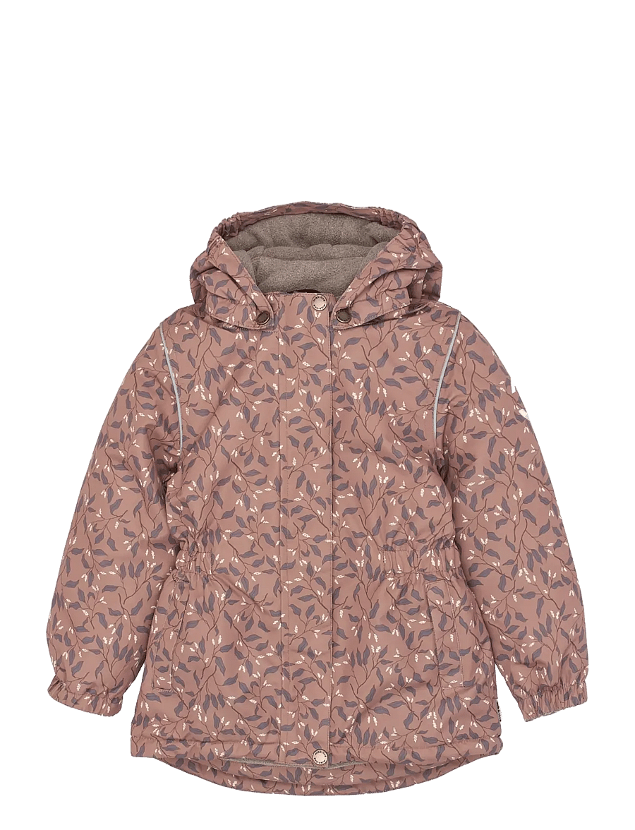 mikk-line - Winter Jacket waist AOP - skidjackor - leaf aop - 0