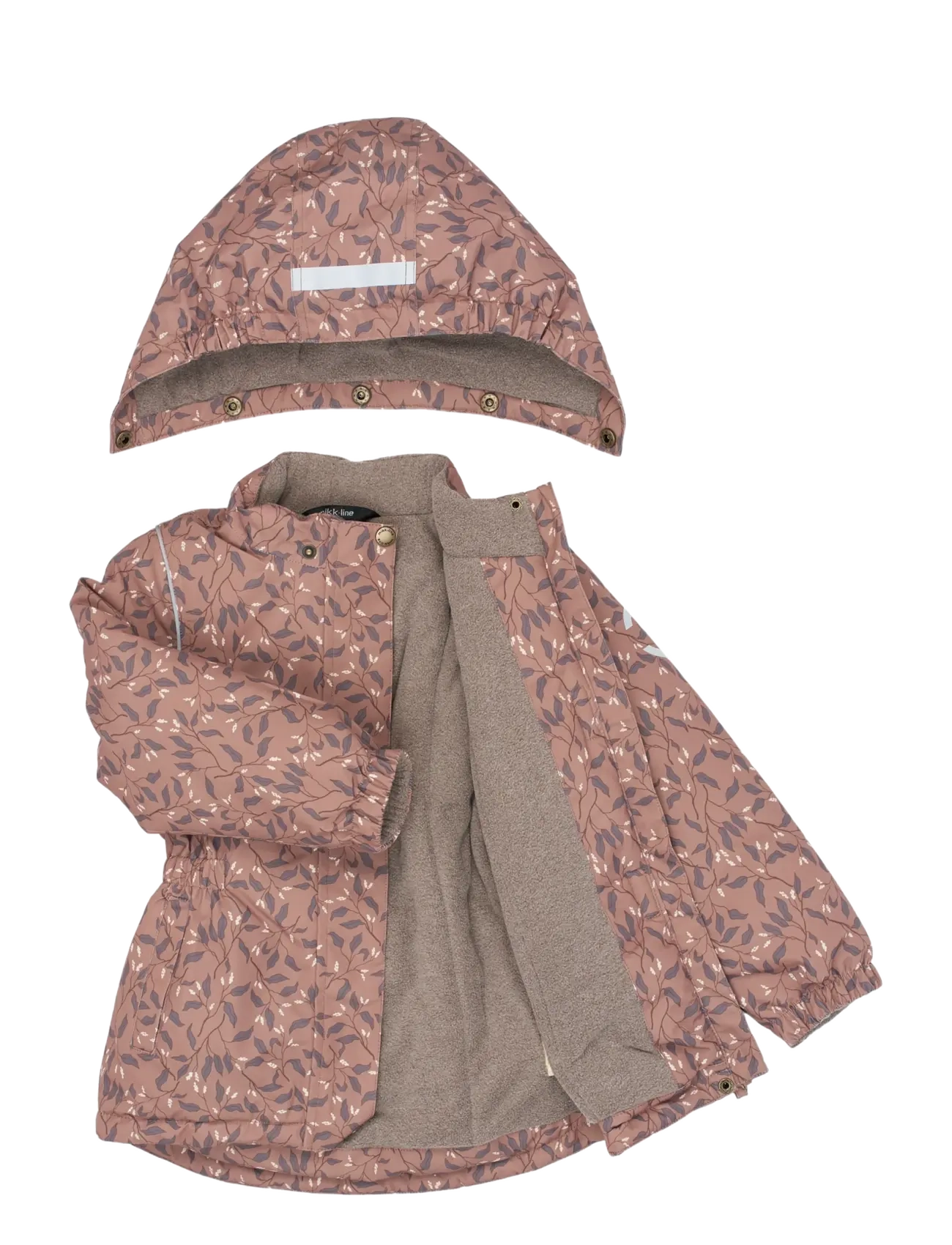 mikk-line - Winter Jacket waist AOP - skidjackor - leaf aop - 2