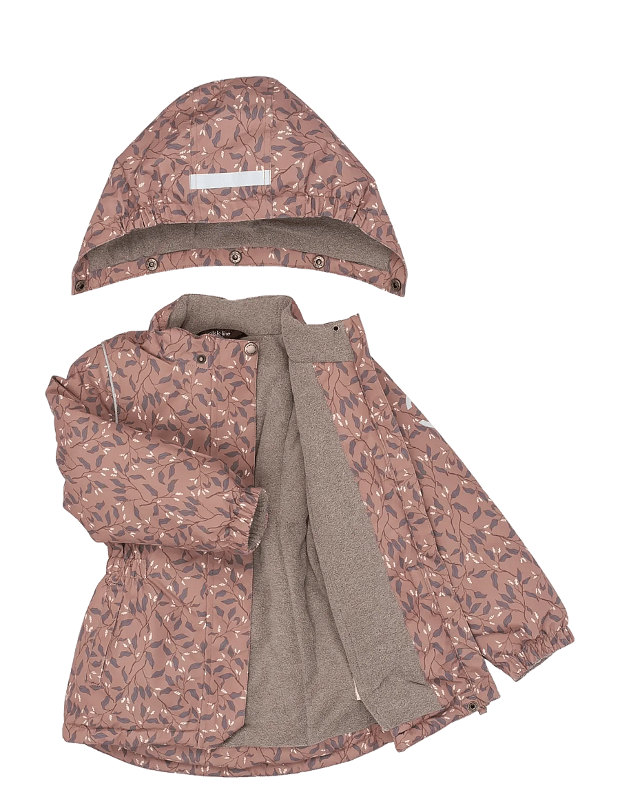 mikk-line - Winter Jacket waist AOP - skidjackor - leaf aop - 2