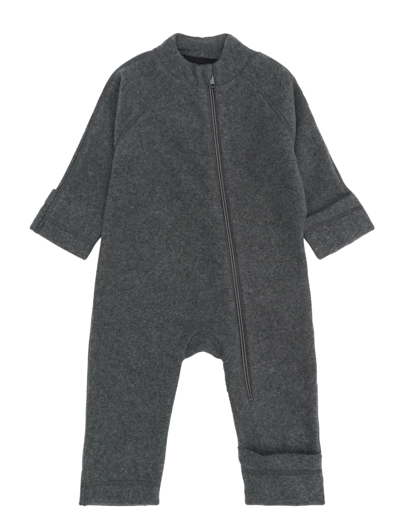 mikk-line Cotton Fleece Baby Suit - Mikk-line - ANTHRACITE MELANGE / grey