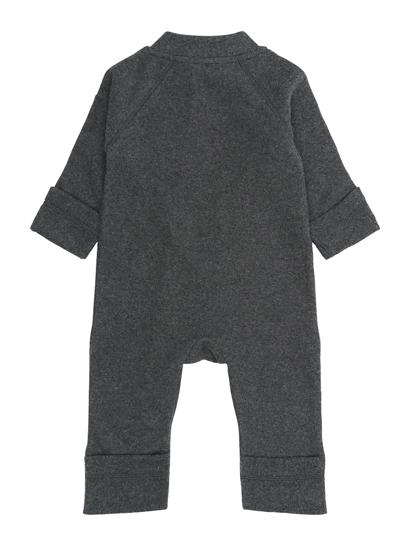 mikk-line - Cotton Fleece Baby Suit - fleece sæt - anthracite melange - 1