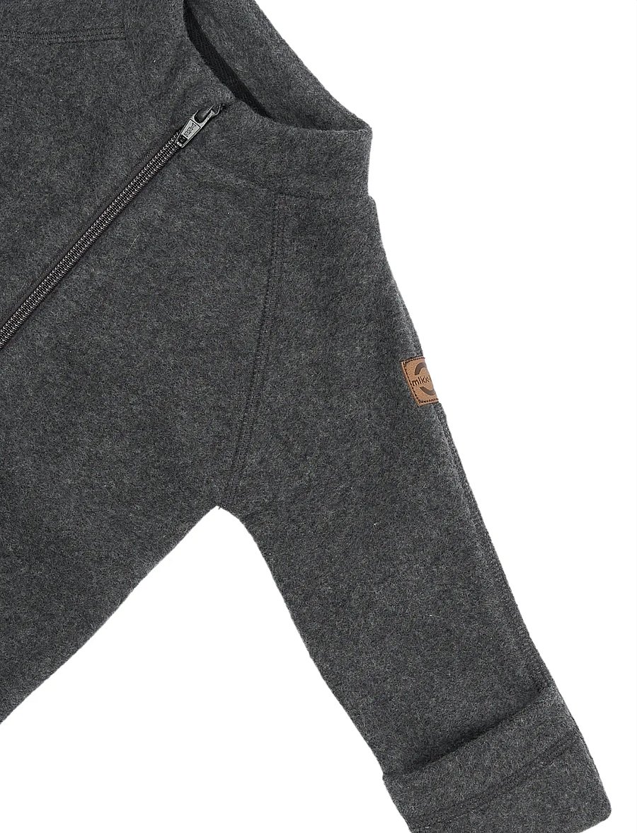 mikk-line - Cotton Fleece Baby Suit - fliisist komplektid - anthracite melange - 3