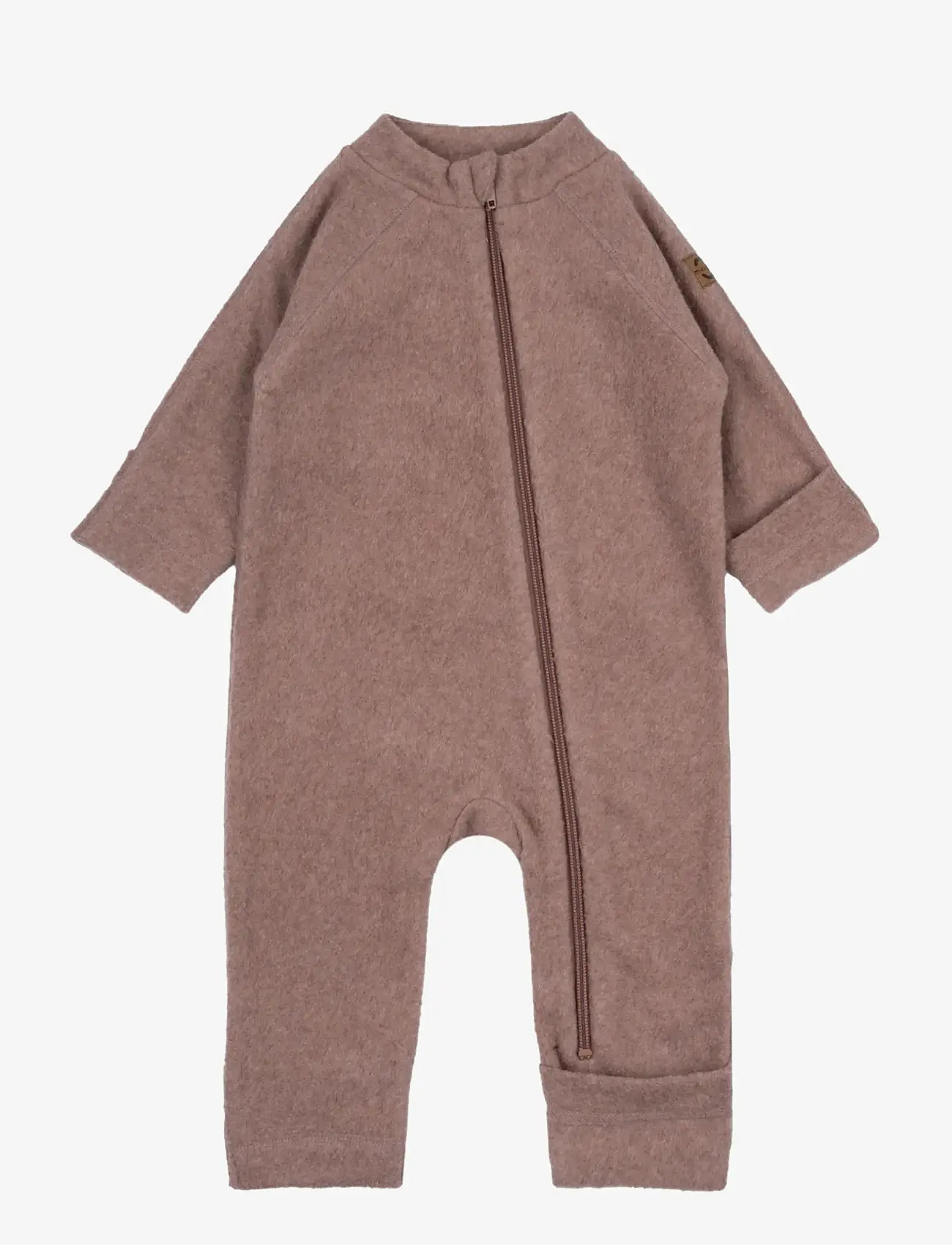 mikk-line - Cotton Fleece Baby Suit - fleece sæt - burlwood melange - 0