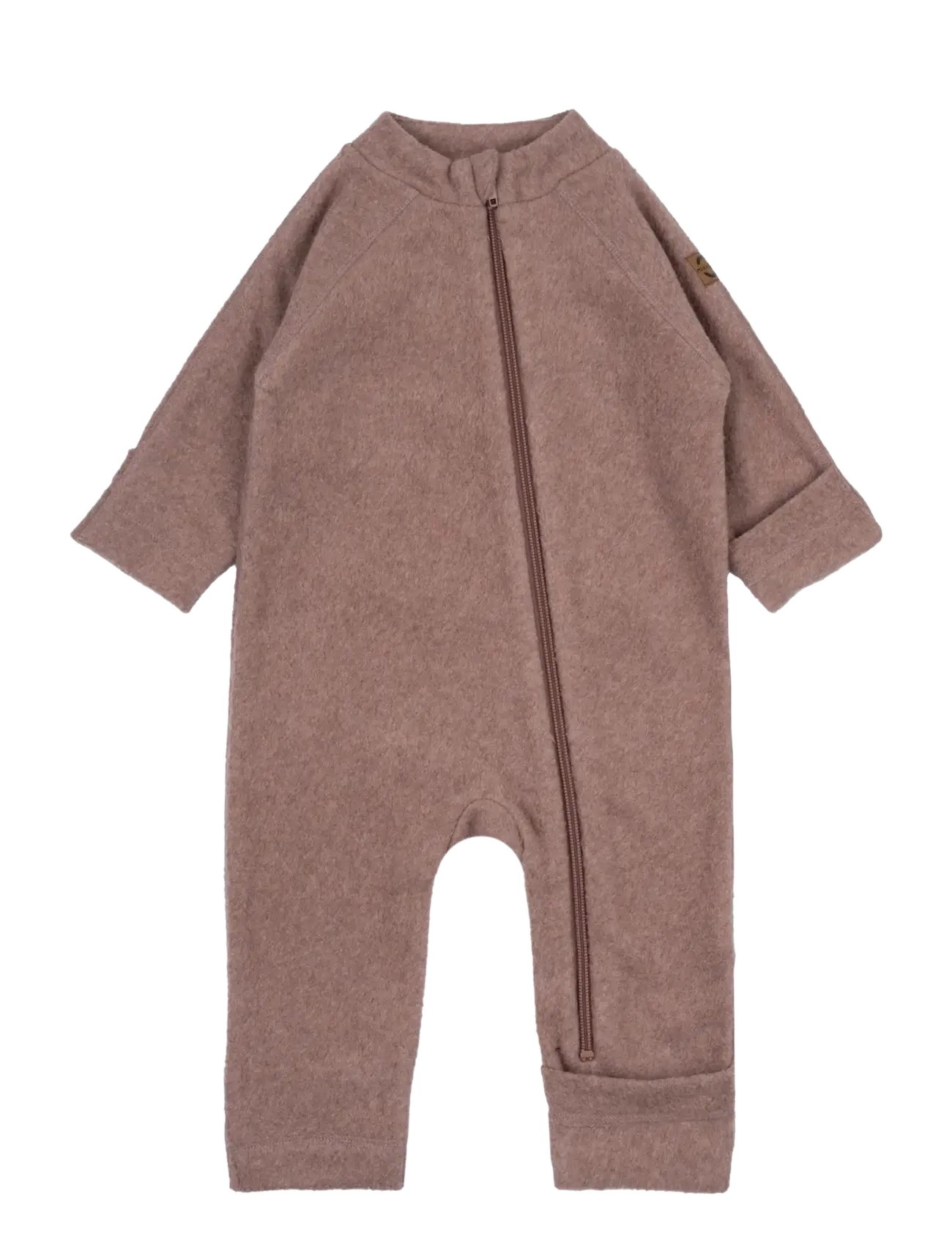 mikk-line Cotton Fleece Baby Suit - mikk-line - BURLWOOD MELANGE / brown