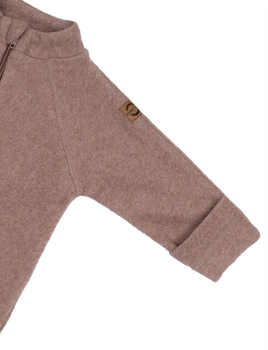 mikk-line - Cotton Fleece Baby Suit - fleece sæt - burlwood melange - 2