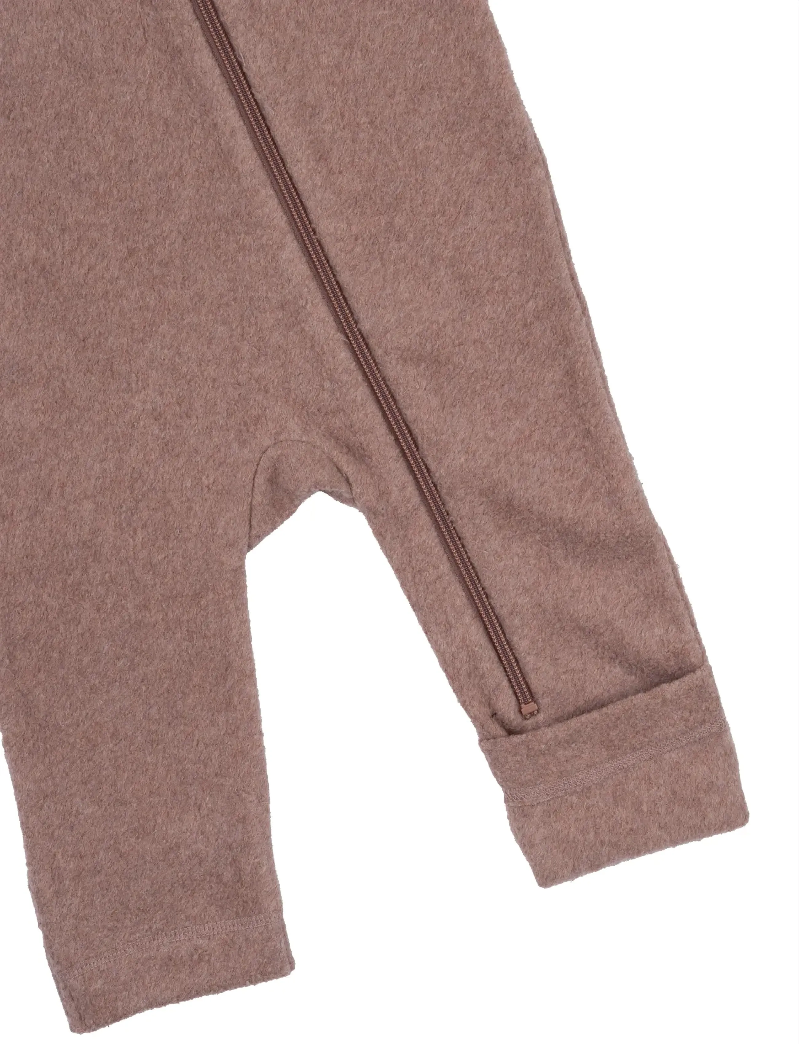 mikk-line - Cotton Fleece Baby Suit - fleece sæt - burlwood melange - 3