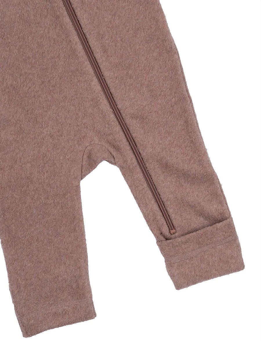 mikk-line - Cotton Fleece Baby Suit - fleece sæt - burlwood melange - 3
