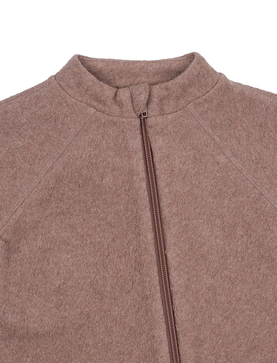 mikk-line - Cotton Fleece Baby Suit - fleece sæt - burlwood melange - 4