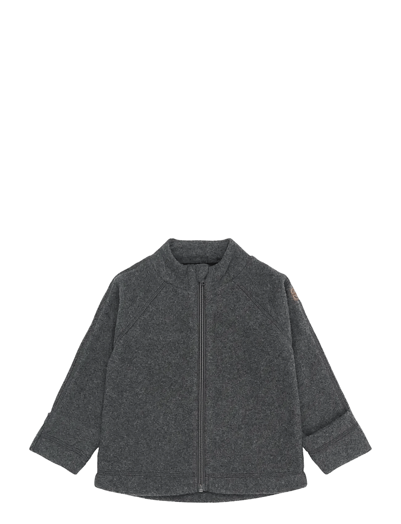 mikk-line - Cotton Fleece Baby Jacket - fleecejackor - anthracite melange - 0
