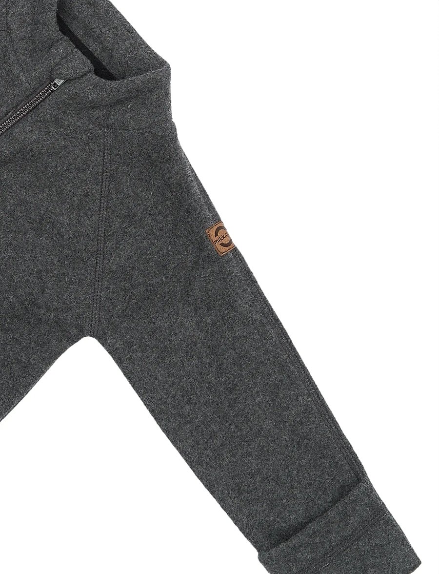 mikk-line - Cotton Fleece Baby Jacket - fliisjakid - anthracite melange - 3
