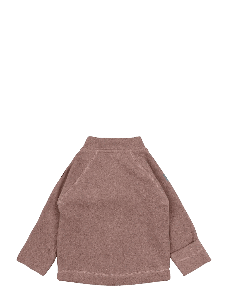 mikk-line - Cotton Fleece Baby Jacket - fleecejakker - burlwood melange - 1