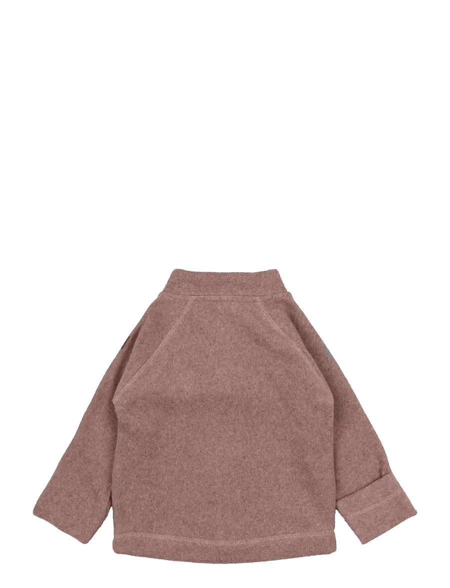 mikk-line - Cotton Fleece Baby Jacket - fleecejackor - burlwood melange - 1