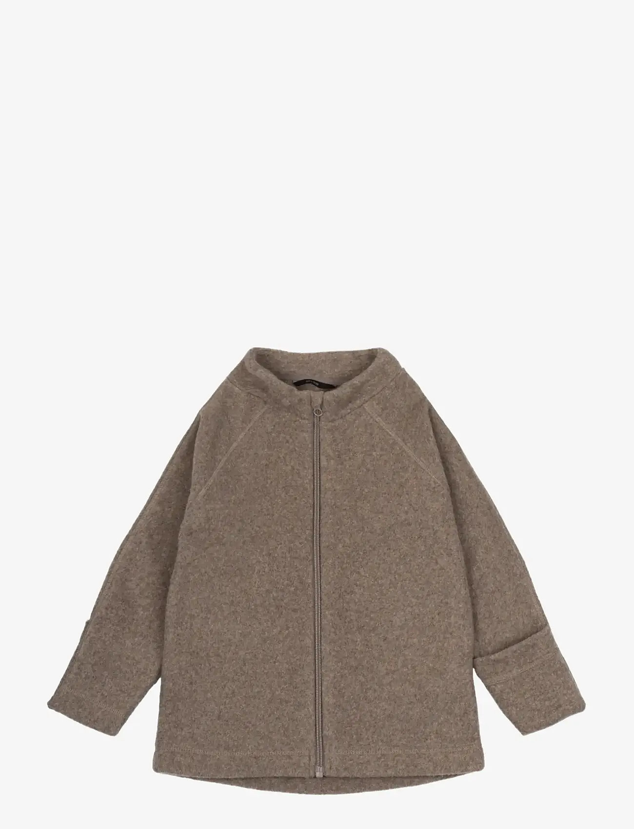 mikk-line - Cotton Fleece Baby Jacket - fleecejacken - melange denver - 0