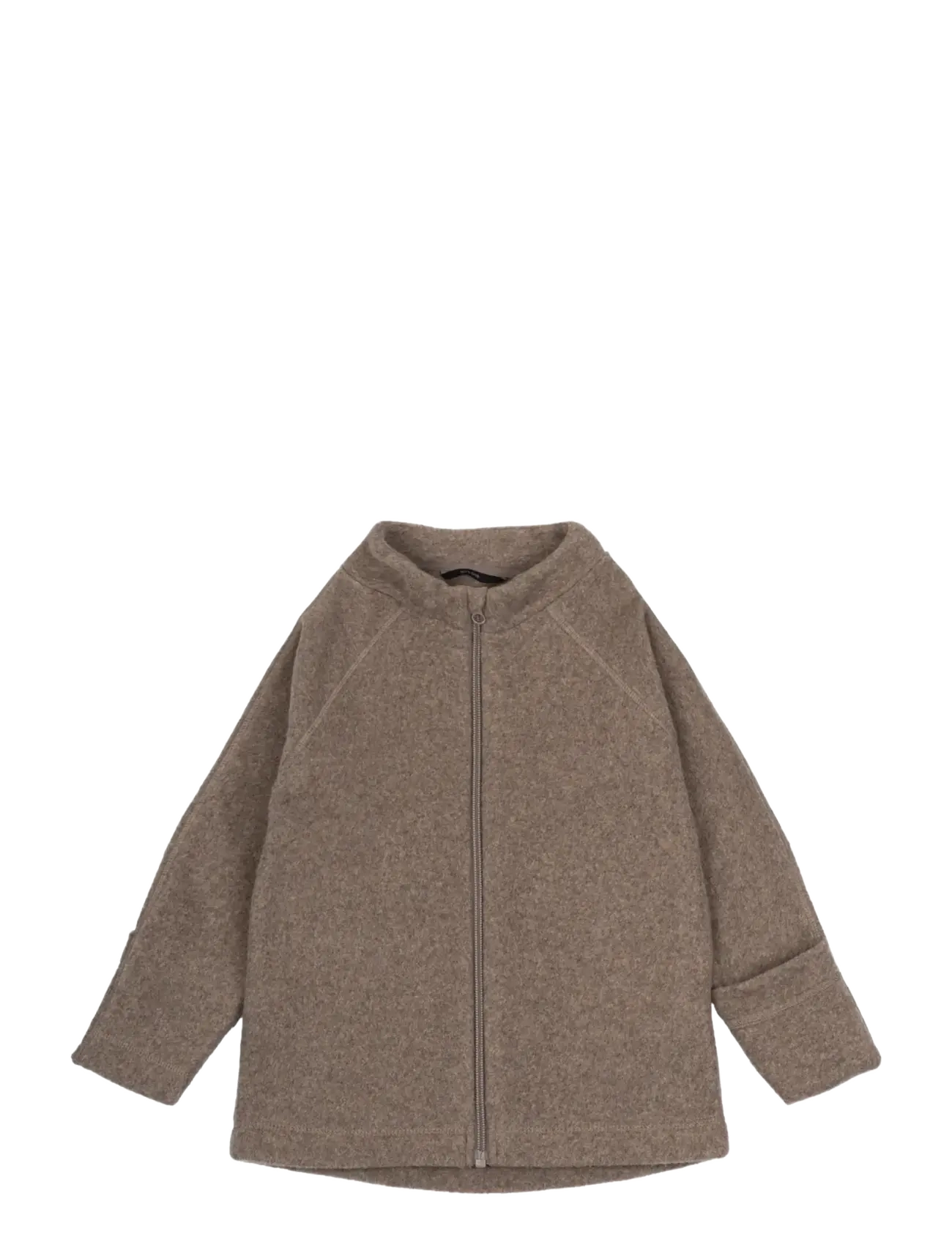 mikk-line Cotton Fleece Baby Jacket - Overtøj - MELANGE DENVER / brown